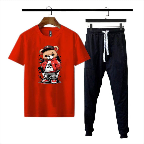 Track Suit 2 Pcs Set in Red